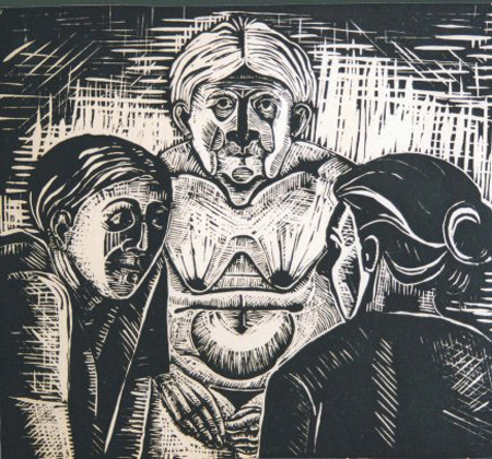 Wood cut by Akram Rahmanzadeh